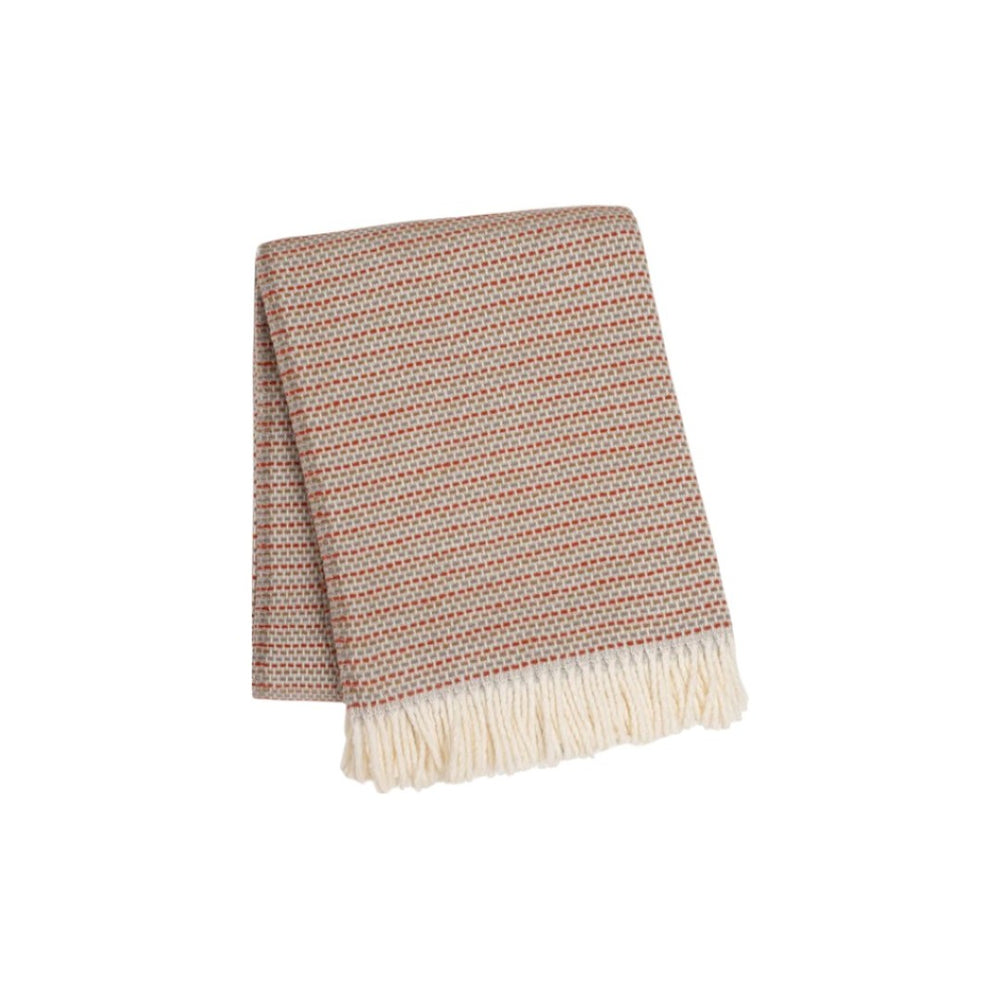 HomeRoots 55" Terra Cotta Woven Plush Throw Blanket with Fringe - Cozy, Stylish, Perfect for Any Space! 632933