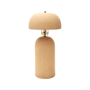 HomeRoots 25" Distressed Beige Ceramic Table Lamp - Artisan Design, Soft Ambient Light for Any Room Decor 632938