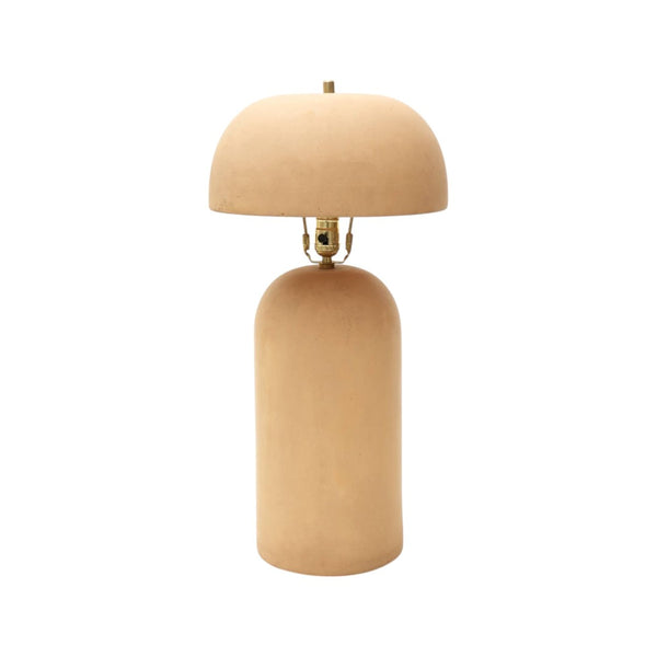 HomeRoots 25" Distressed Beige Ceramic Table Lamp - Artisan Design, Soft Ambient Light for Any Room Decor 632938