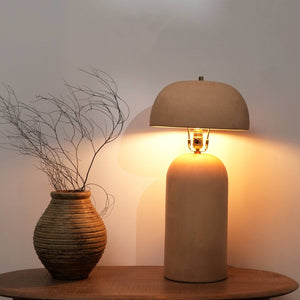 HomeRoots 25" Distressed Beige Ceramic Table Lamp - Artisan Design, Soft Ambient Light for Any Room Decor 632938