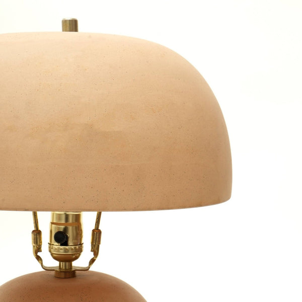 HomeRoots 25" Distressed Beige Ceramic Table Lamp - Artisan Design, Soft Ambient Light for Any Room Decor 632938
