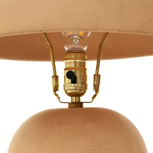 HomeRoots 25" Distressed Beige Ceramic Table Lamp - Artisan Design, Soft Ambient Light for Any Room Decor 632938
