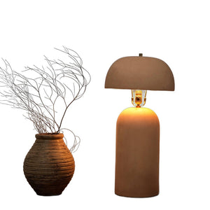 HomeRoots 25" Distressed Beige Ceramic Table Lamp - Artisan Design, Soft Ambient Light for Any Room Decor 632938