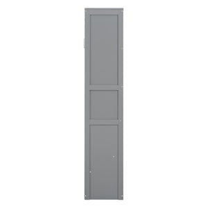 English Elm Queen Murphy Wall Bed with Integrated Shelving Foldable Mdf Cabinet for Guest Rooms Gray LP000693AAE-4