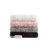 Serta Malea Glam/Luxury Shaggy Faux Fur Heated Throw ST54-0152 Blush