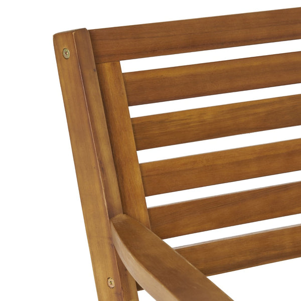 English Elm Helen Outdoor Acacia Hardwood Dining Chairs Curved Slat Back Patio Set of Two 54555.00TEA6_57488.00