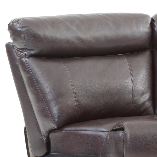 English Elm Ward G760B-W Wedge Dark Brown PU Faux Leather Sectional Connector 40"H x 66"W x 37"D Seating B078P301552