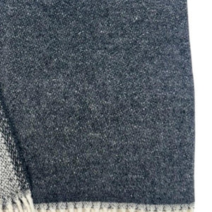 HomeRoots 55" Luxuriously Soft Dark Gray & White Chevron Throw Blanket with Fringe - Perfect for Cozy Layering! 633077