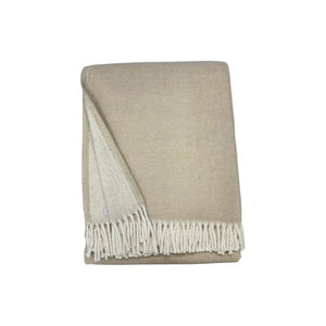 HomeRoots 55" Cozy Linen-White Chevron Plush Throw Blanket with Fringe - Perfect for Home & Outdoor Use! 633079