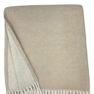 HomeRoots 55" Cozy Linen-White Chevron Plush Throw Blanket with Fringe - Perfect for Home & Outdoor Use! 633079