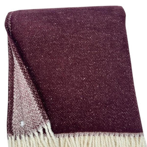 HomeRoots 55" Luxurious Plum & White Chevron Plush Throw Blanket with Fringe – Cozy, Stylish, and Versatile! 633080