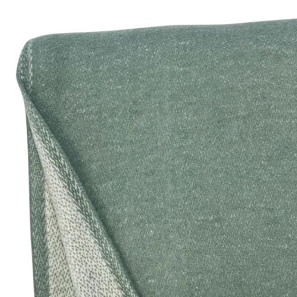 HomeRoots 55" Woven Chevron Plush Throw Blanket in Sage & White - Cozy Microfiber, Fringe Trim, Versatile Use! 633081