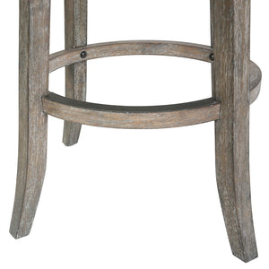 HomeRoots Brown Rattan and Solid Wood Low Back Swivel Bar Chair - Stylish Comfort for Kitchen & Dining Spaces 633094