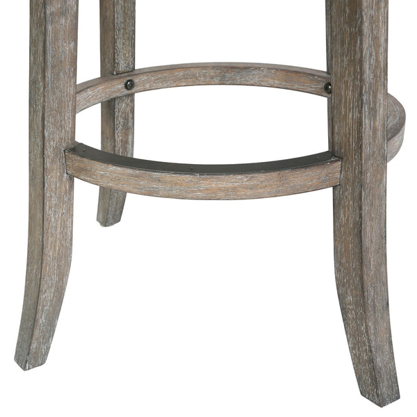 HomeRoots Brown Rattan and Solid Wood Low Back Swivel Bar Chair - Stylish Comfort for Kitchen & Dining Spaces 633094