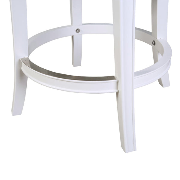 HomeRoots Gray Faux Leather Swivel Bar Chair with Solid Wood Base – Modern Comfort for Stylish Dining Spaces 633096