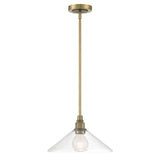 Charis 12.5'' Wide 1-Light Pendant - Antique Brass with Oil Rubbed Bronze 6331-ANOB-CL Norwell