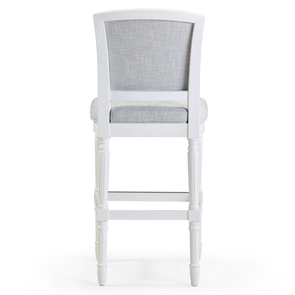 HomeRoots Gray Bar Height Chair with Cushioned Seat, Solid Wood Base & Modern Design for Home Decor 633100