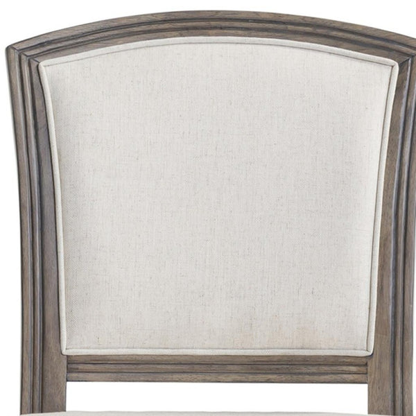 HomeRoots Gray Fabric Counter Height Bar Chair - Stylish Solid Wood Frame for Comfort & Modern Dining Spaces 633103