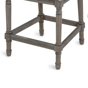 HomeRoots Gray Fabric Counter Height Bar Chair - Stylish Solid Wood Frame for Comfort & Modern Dining Spaces 633103