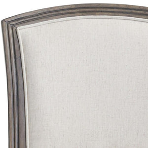 HomeRoots Gray Fabric Counter Height Bar Chair - Stylish Solid Wood Frame for Comfort & Modern Dining Spaces 633103
