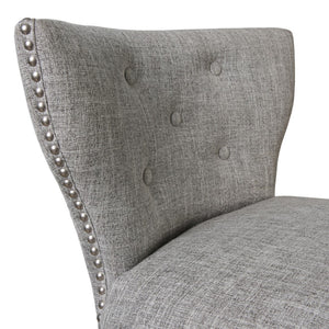 HomeRoots Gray Swivel Bar Chair - Stylish Low Back Design with Solid Wood Base, Perfect for Small Spaces! 633105