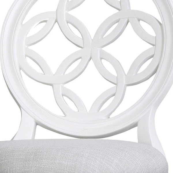 HomeRoots Gray Swivel Bar Chair - Modern Armless Design with Gray Fabric and Solid Wood Frame for Comfort 633110