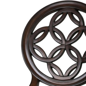 HomeRoots Dark Brown Swivel Bar Chair - Stylish Counter Height Seating with Walnut Wood Base & Comfort Design 633113