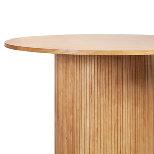 HomeRoots 47" Natural Wood Pedestal Dining Table - Timeless Round Centerpiece for Dining & Casual Spaces 633114