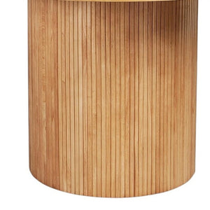 HomeRoots 47" Natural Wood Pedestal Dining Table - Timeless Round Centerpiece for Dining & Casual Spaces 633114
