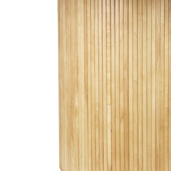 HomeRoots 47" Natural Wood Round Pedestal Dining Table - Ideal for 6, Timeless Style & Easy Conversations 633118