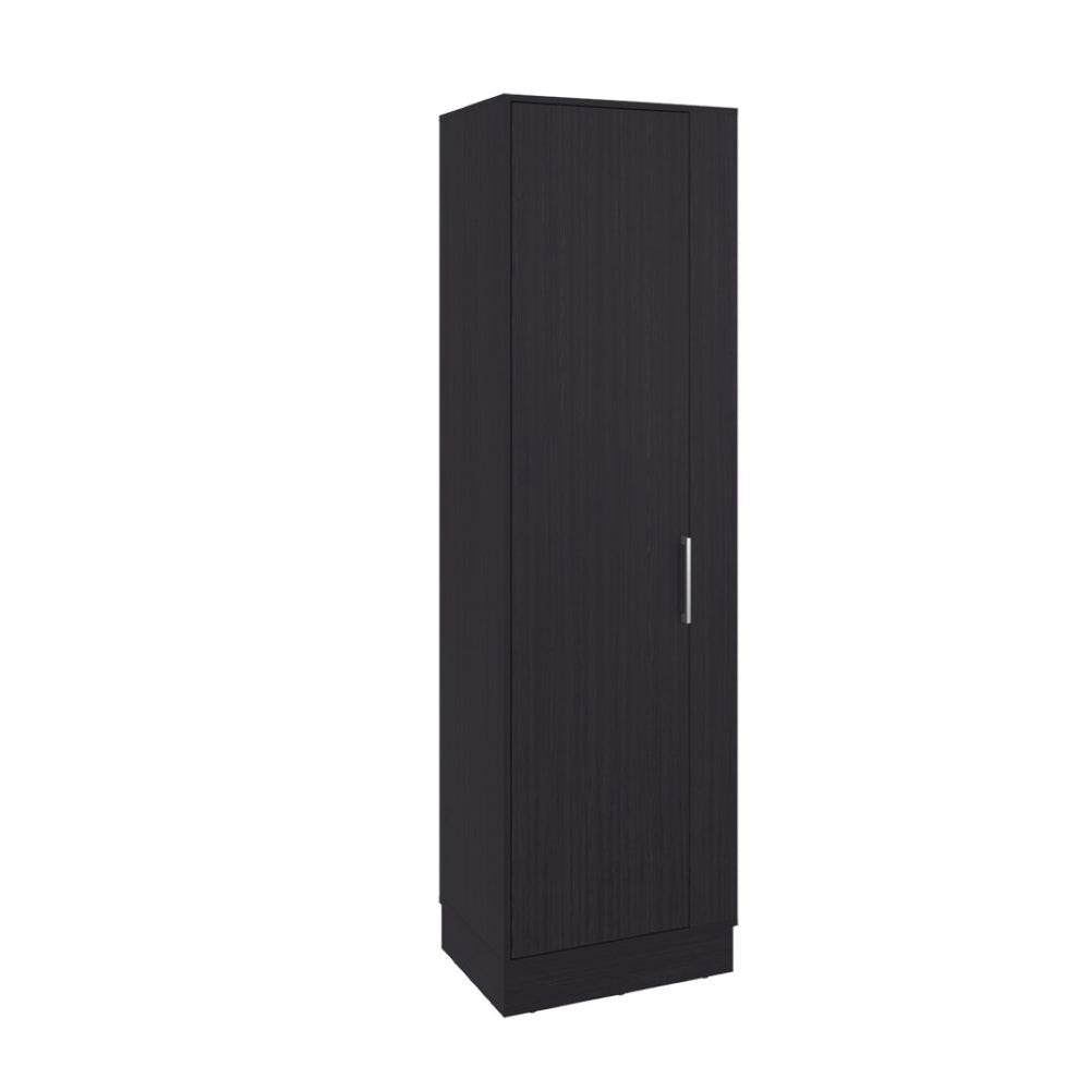 English Elm Storage Cabinet Tall Narrow Matte Black Single Door Organizer for Laundry or Office B092P474490