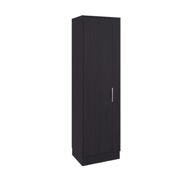 English Elm Storage Cabinet Tall Narrow Matte Black Single Door Organizer for Laundry or Office B092P474490