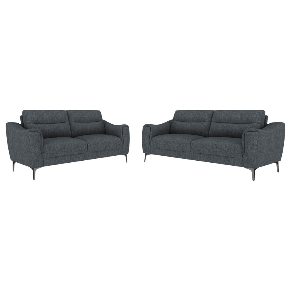 English Elm Oberle Tufted Sofa and Loveseat Set with Pocket Coil Seats for Modern Living Rooms B062S01617