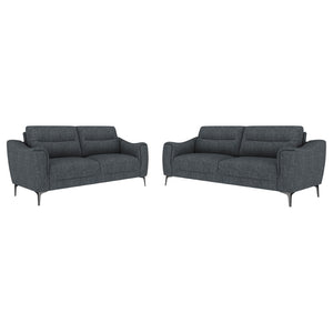 English Elm Oberle Tufted Sofa and Loveseat Set with Pocket Coil Seats for Modern Living Rooms B062S01617