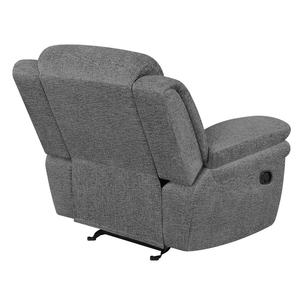 English Elm Pannen Charcoal Upholstered Glider Recliner with Soft-Cushioned Arms, Smooth Glide & Wrapped Coils Comfort B062P328608