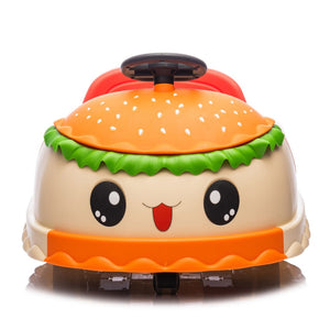 English Elm 12v Kids Hamburger Bumper Ride on Car with 360 Spin Parental Remote and Led Display W1578P299386