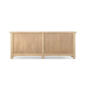 English Elm Rowan Solid Reclaimed Pine Four Door Sideboard Wide Storage Cabinet for Dining Rooms B2719P474456