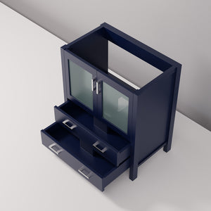 English Elm Navy 30-in Bath Vanity Cabinet in Navy Blue with Soft-Close Drawers, Solid Wood Frame, Preassembled B2731P260426