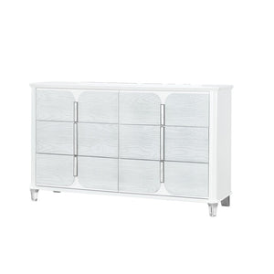 HomeRoots 63" Gray Wood Double Dresser with Six Drawers - Stylish Storage Solution for Modern Bedrooms and More 633703