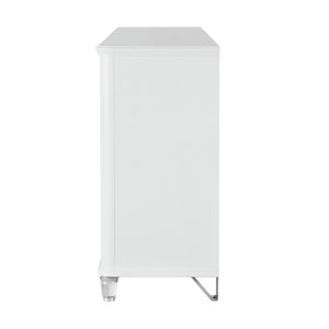 HomeRoots 63" Gray Wood Double Dresser with Six Drawers - Stylish Storage Solution for Modern Bedrooms and More 633703