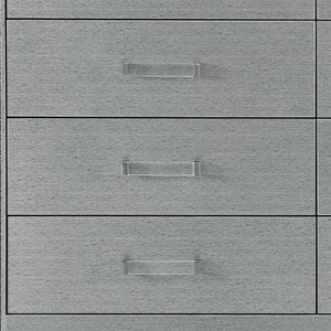 HomeRoots 62" Modern Silver Wood Double Dresser - Spacious Six Drawer Storage for Organized Bedrooms & Style 633706
