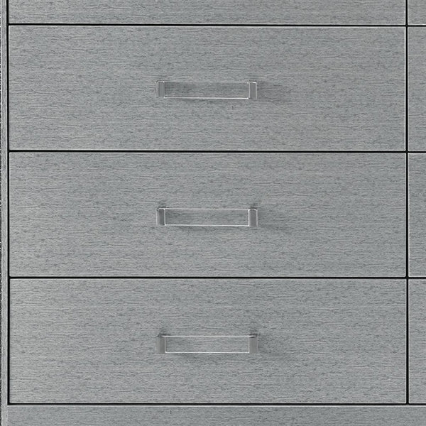HomeRoots 62" Modern Silver Wood Double Dresser - Spacious Six Drawer Storage for Organized Bedrooms & Style 633706