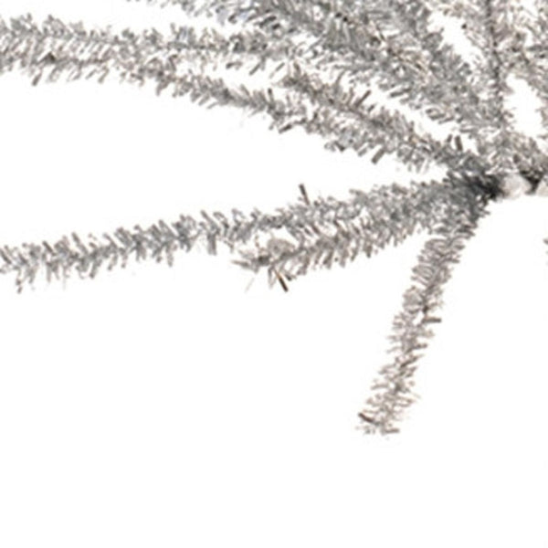 HomeRoots 4' Silver Tinsel Sparse Pine Christmas Tree - Modern Holiday Accent for Tabletop or Small Spaces 633717