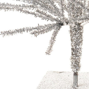 HomeRoots 4' Silver Tinsel Sparse Pine Christmas Tree - Modern Holiday Accent for Tabletop or Small Spaces 633717