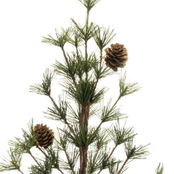 HomeRoots Set of Two 32" Mini Artificial Pine Trees in Rustic Pots – Charming Decor for Any Season 633722
