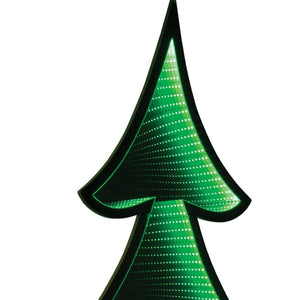 HomeRoots 46" Green Acrylic Christmas Tree Sculpture with LED Lighting - Modern Tabletop Décor for Holidays 633775
