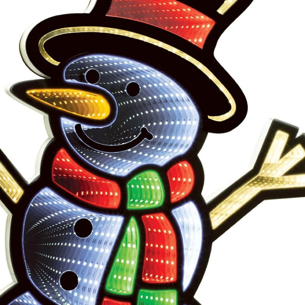 HomeRoots 24" Festive Acrylic Snowman Tabletop Sign with LED Lights - Perfect Holiday Decor for Any Space! 633777