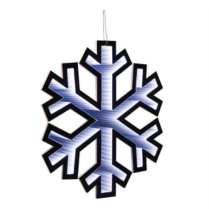 HomeRoots 24" White Acrylic Snowflake Tabletop Sign with LED Lighting - Modern Holiday Decor Accent 633787