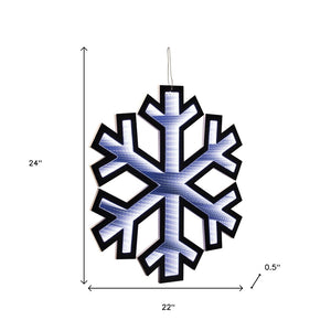 HomeRoots 24" White Acrylic Snowflake Tabletop Sign with LED Lighting - Modern Holiday Decor Accent 633787