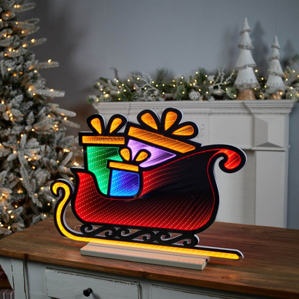 HomeRoots 18" Colorful Acrylic Christmas Tabletop Sign with LED - Festive Holiday Décor for Home & Gifts 633796